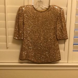 Gold sequin top